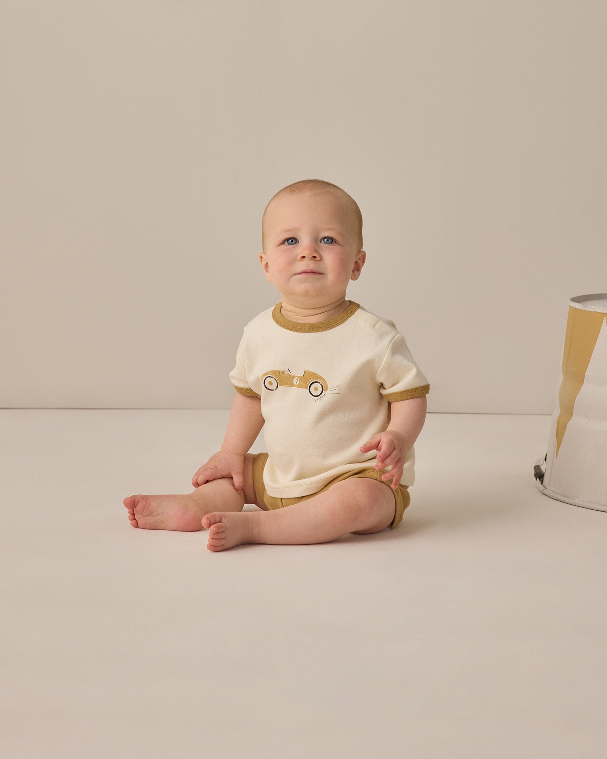 Quincy Mae Baby Ringer Tee || Race Car