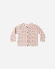 Quincy Mae Baby Scalloped Cardigan || Blush