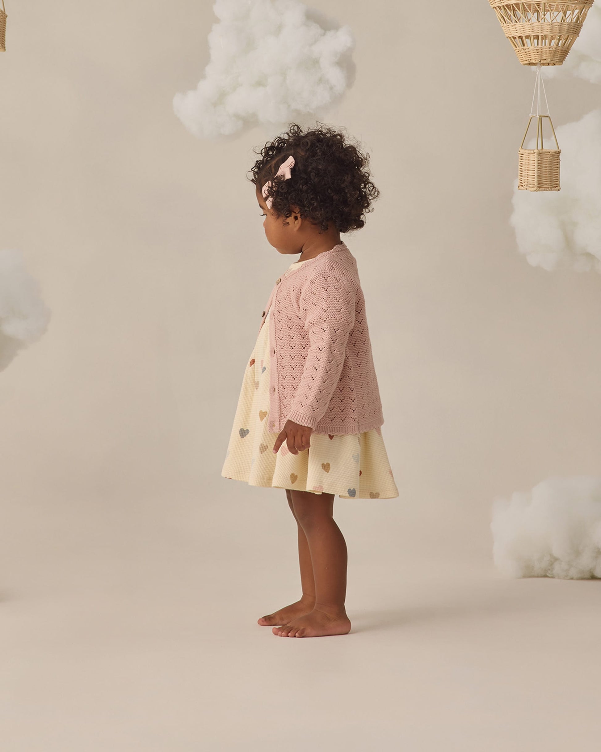 Quincy Mae Baby Scalloped Cardigan || Blush