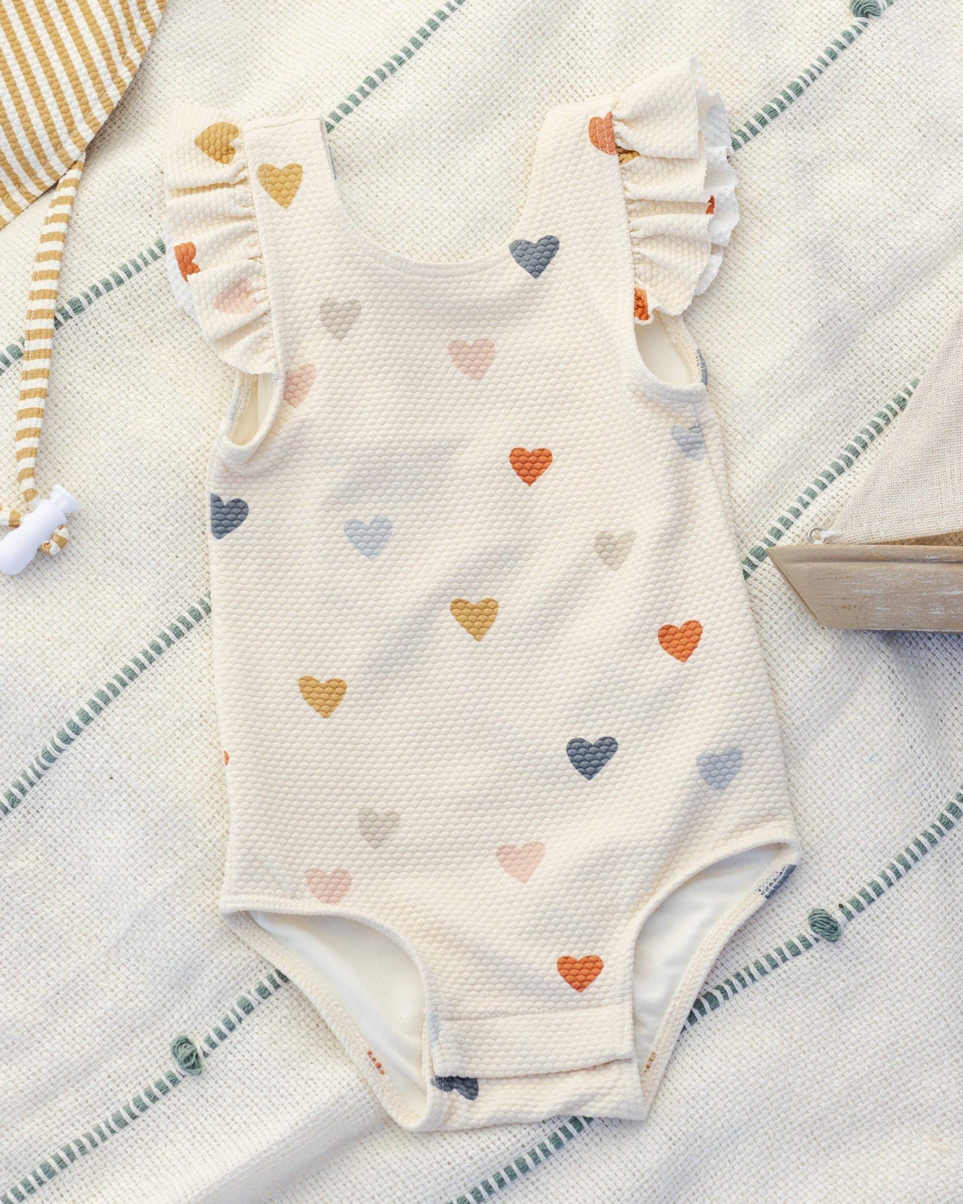 Quincy Mae Baby Scoop Back One-Piece Swimsuit || Confetti Hearts