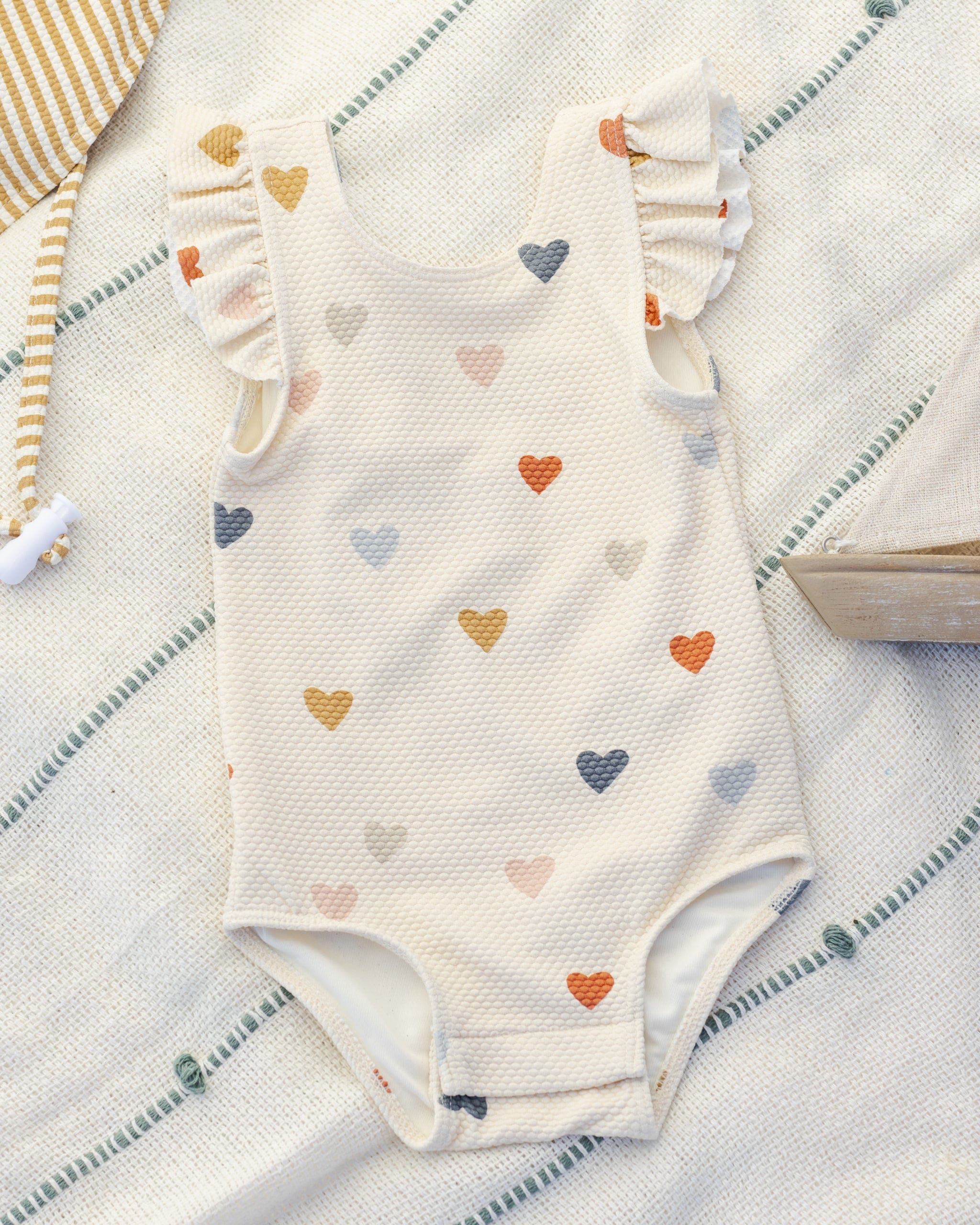 Quincy Mae Baby Scoop Back One-Piece Swimsuit || Confetti Hearts