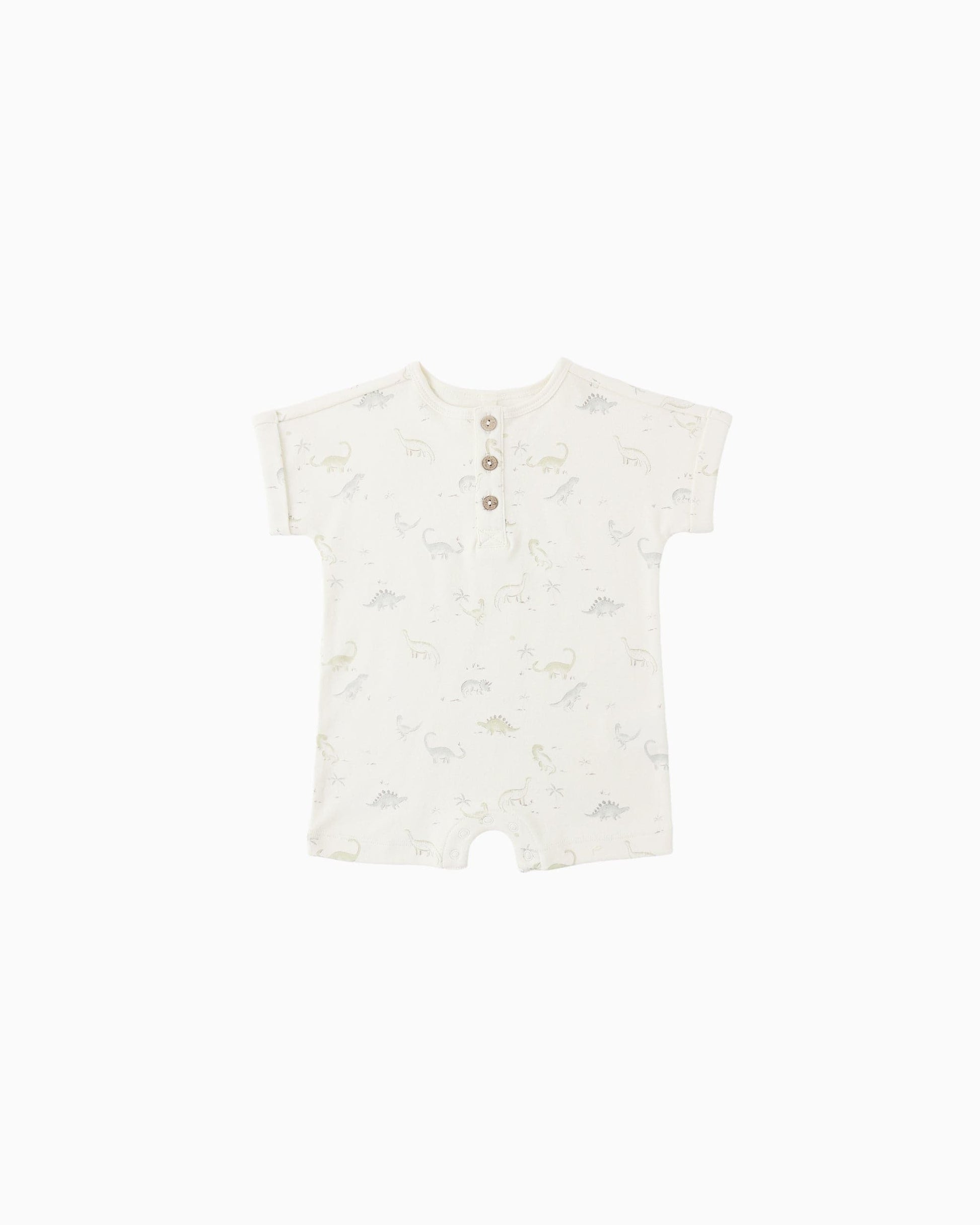 Quincy Mae Baby Short Sleeve One-Piece Dinosaur