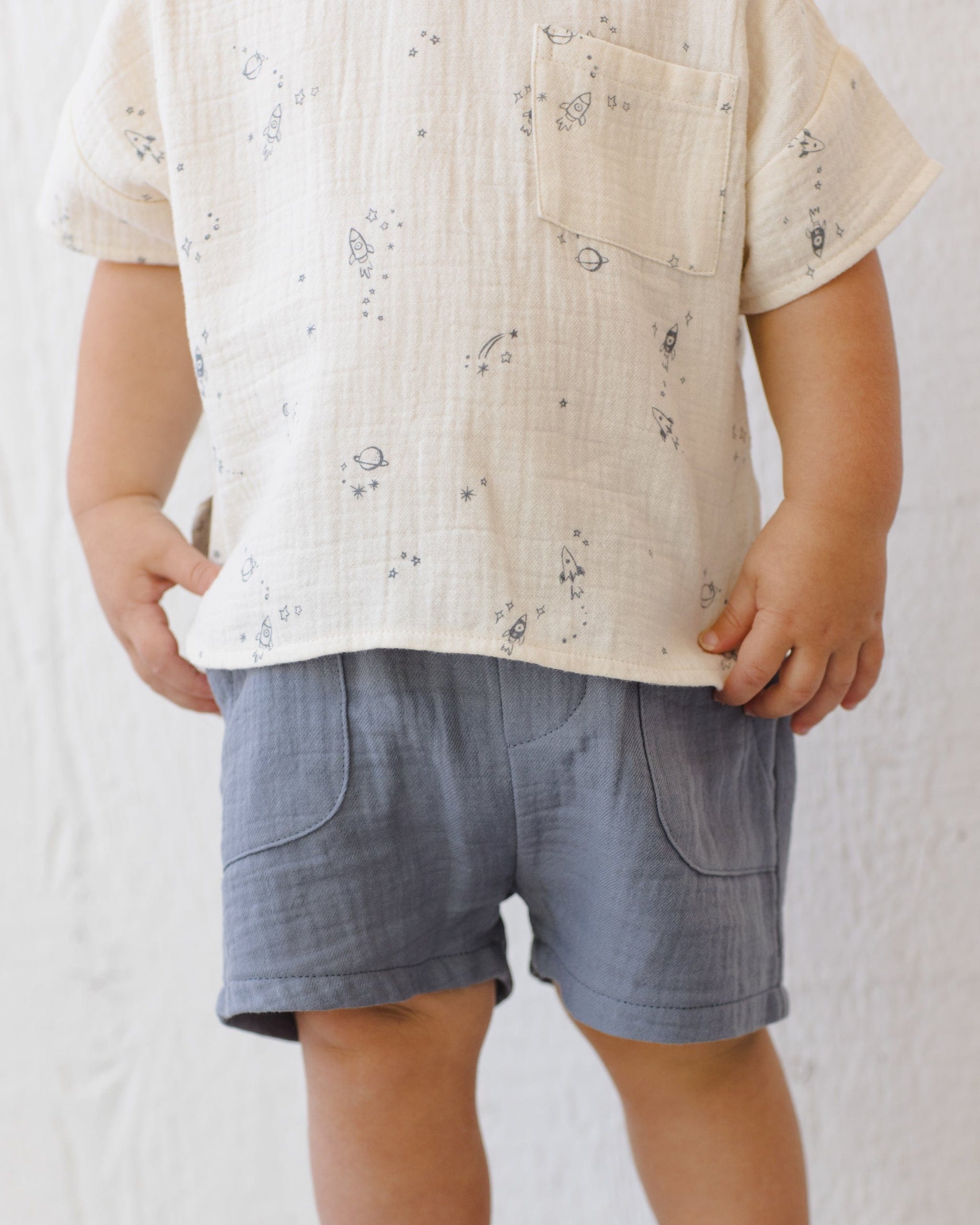 Quincy Mae Baby Utility Short || Ocean