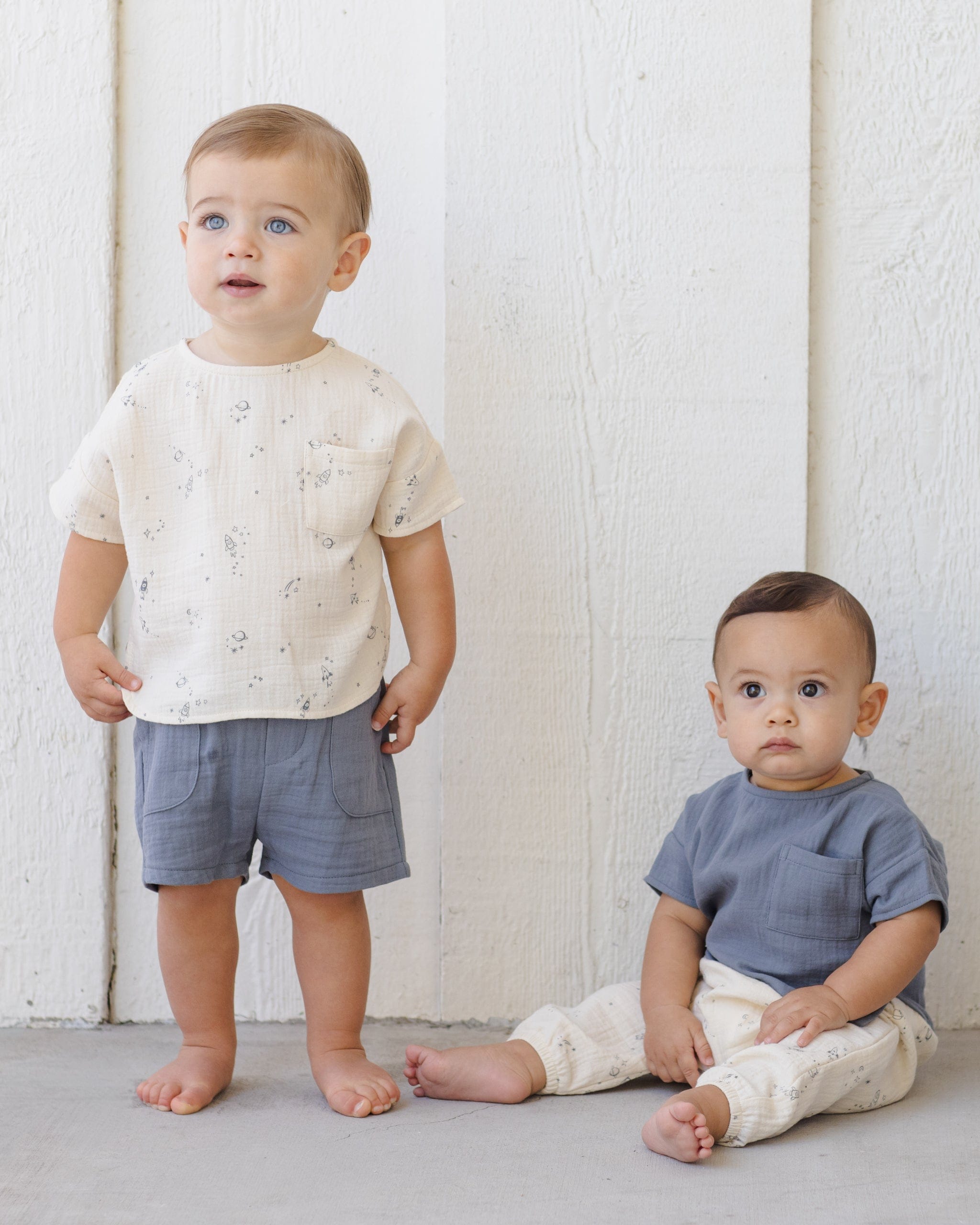 Quincy Mae Baby Utility Short || Ocean
