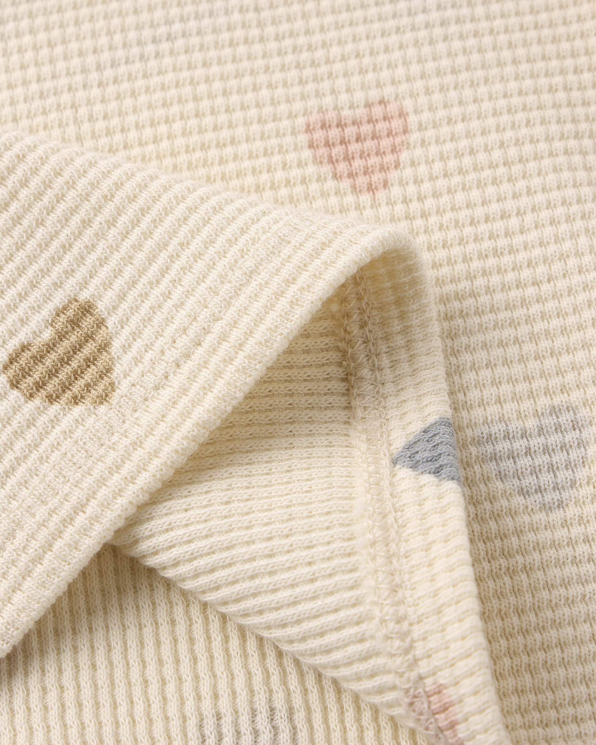 Quincy Mae Baby Waffle Tee + Short Set || Confetti Hearts