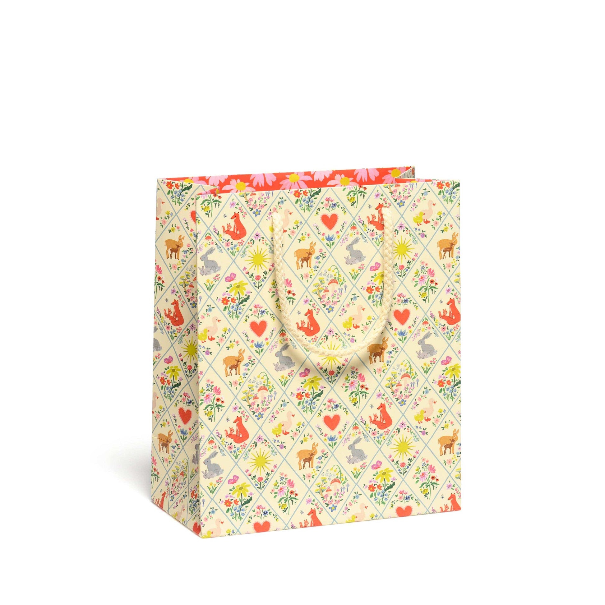 Red Cap Cards Gift Bag Woodland Critters Large Gift Bag