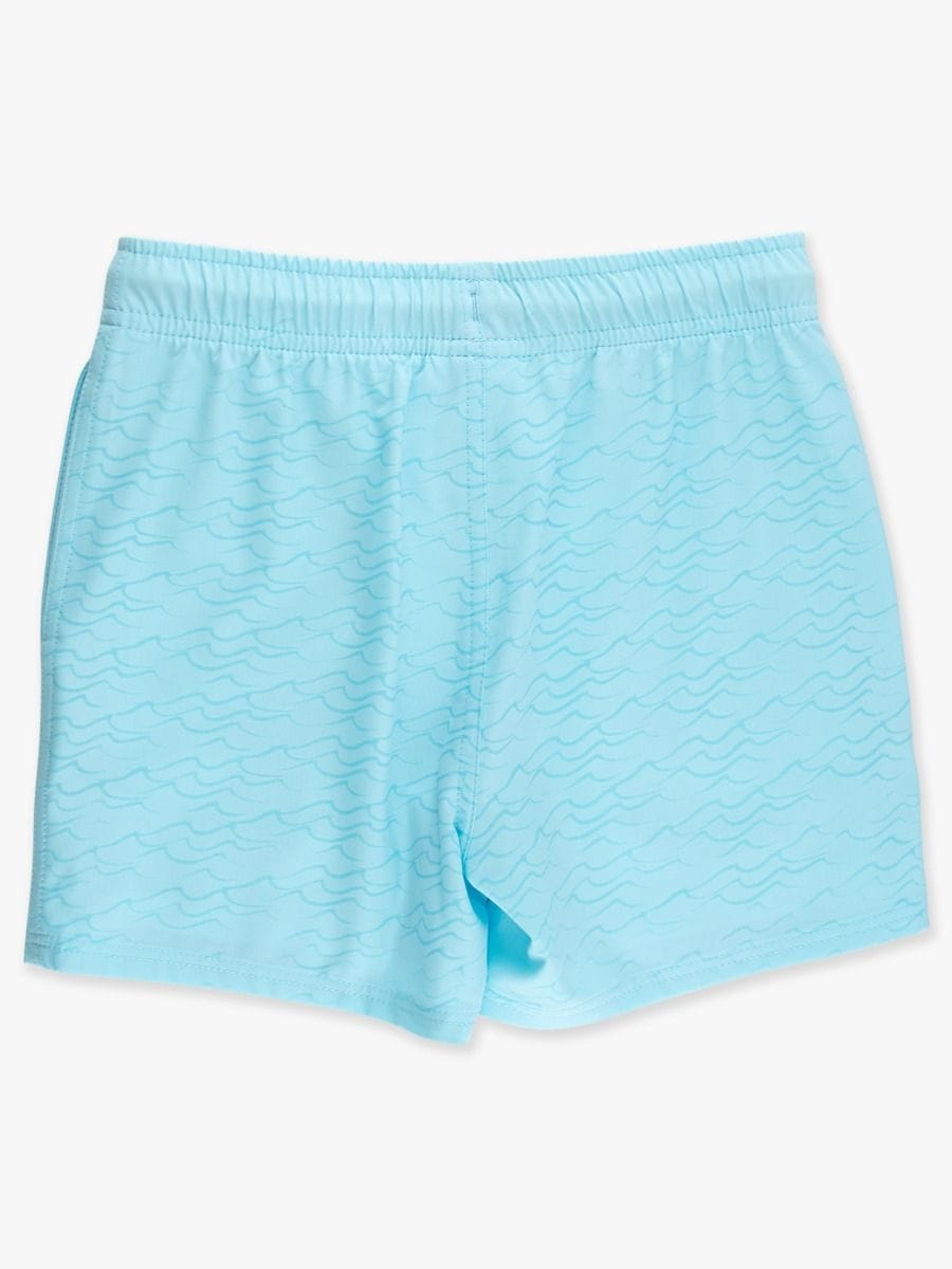 RuffleButts + RuggedButts Baby Color Changing Performance Hybrid Swim Trunks - Blue Breeze Bay