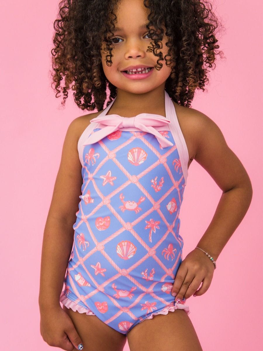 RuffleButts + RuggedButts Baby Halter One Piece Swimsuit