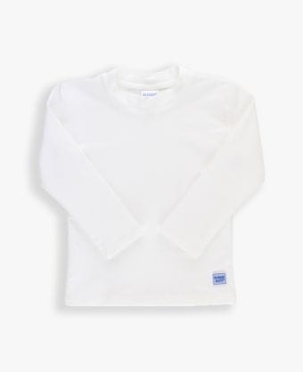 RuffleButts + RuggedButts Baby Long Sleeve Rash Guard, White