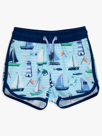 RuffleButts + RuggedButts Baby Performance Hybrid Dolphin Hem Swim Trunks
