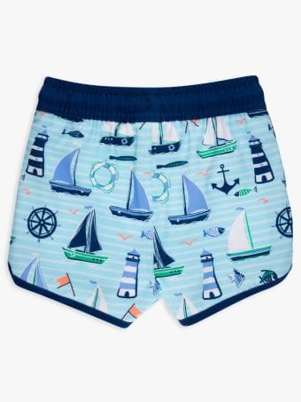 RuffleButts + RuggedButts Baby Performance Hybrid Dolphin Hem Swim Trunks