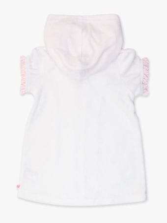 RuffleButts + RuggedButts Baby White Terry Full-Zip Cover-Up