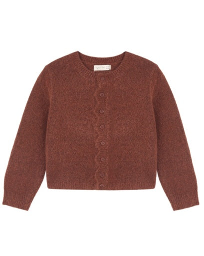 Scallop Cardigan || Brick