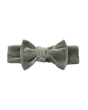 Velour Bow Headband || Spruce