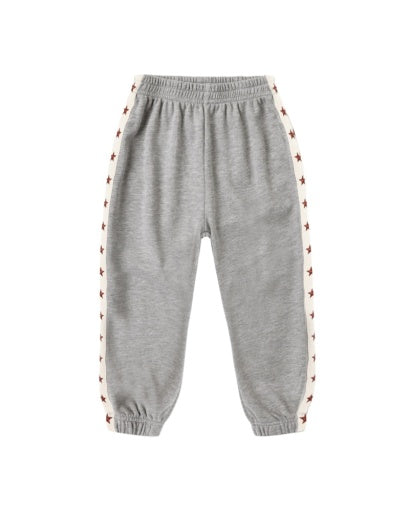 Paneled Sweatpant || Heathered Dusty Blue