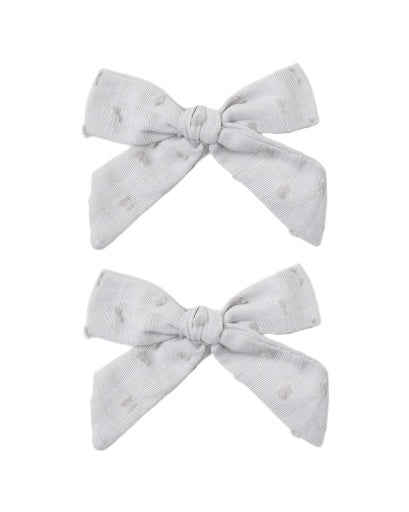 Bows, Set Of 2 || Dusty Blue