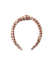 Knotted Headband || Brick Check
