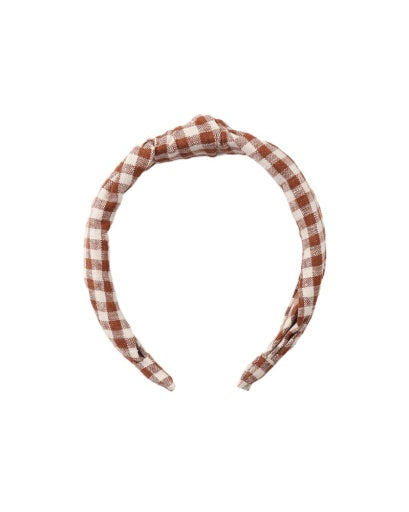 Knotted Headband || Brick Check