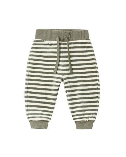 Velour Relaxed Sweatpant || Spruce Stripe