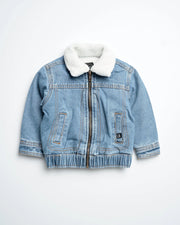 Sherpa Denim Jacket | Little Bipsy
