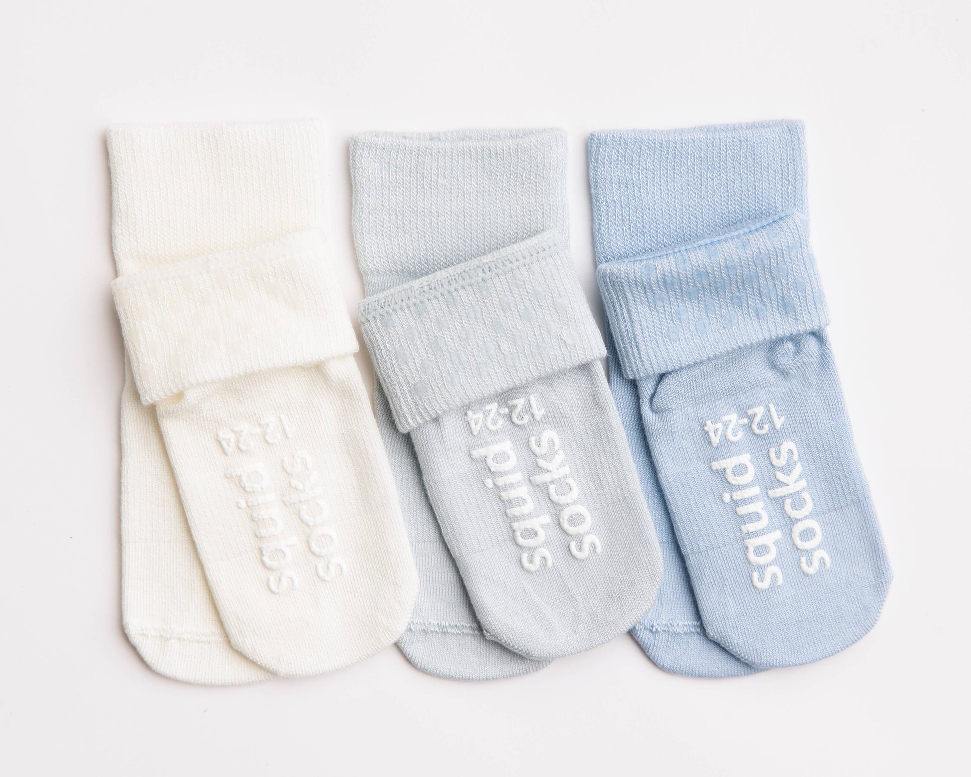squid socks Baby & Toddler Socks & Tights Casen - Non-Slip Baby Socks in Ivory, Powder and Baby Blue