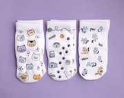 Squid Socks Socks 0-6M Squid Socks Meow Collection - 3 Pack Socks