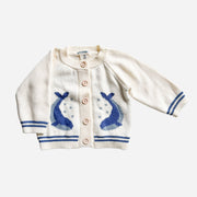 The Blueberry Hill Baby Cotton Whale Cardigan