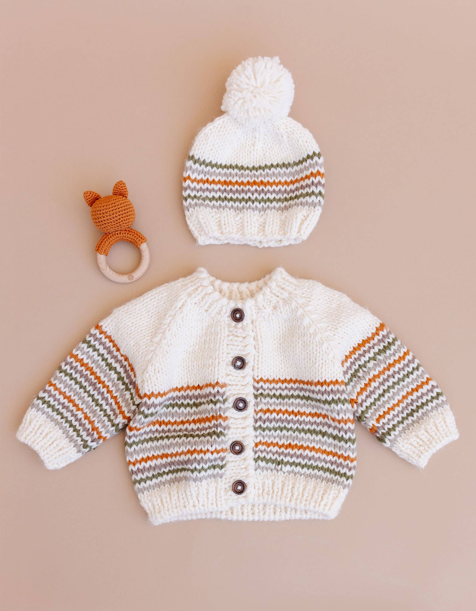The Blueberry Hill Baby Woodland Stripe Hat Baby Kid Fall Back to School Matching 