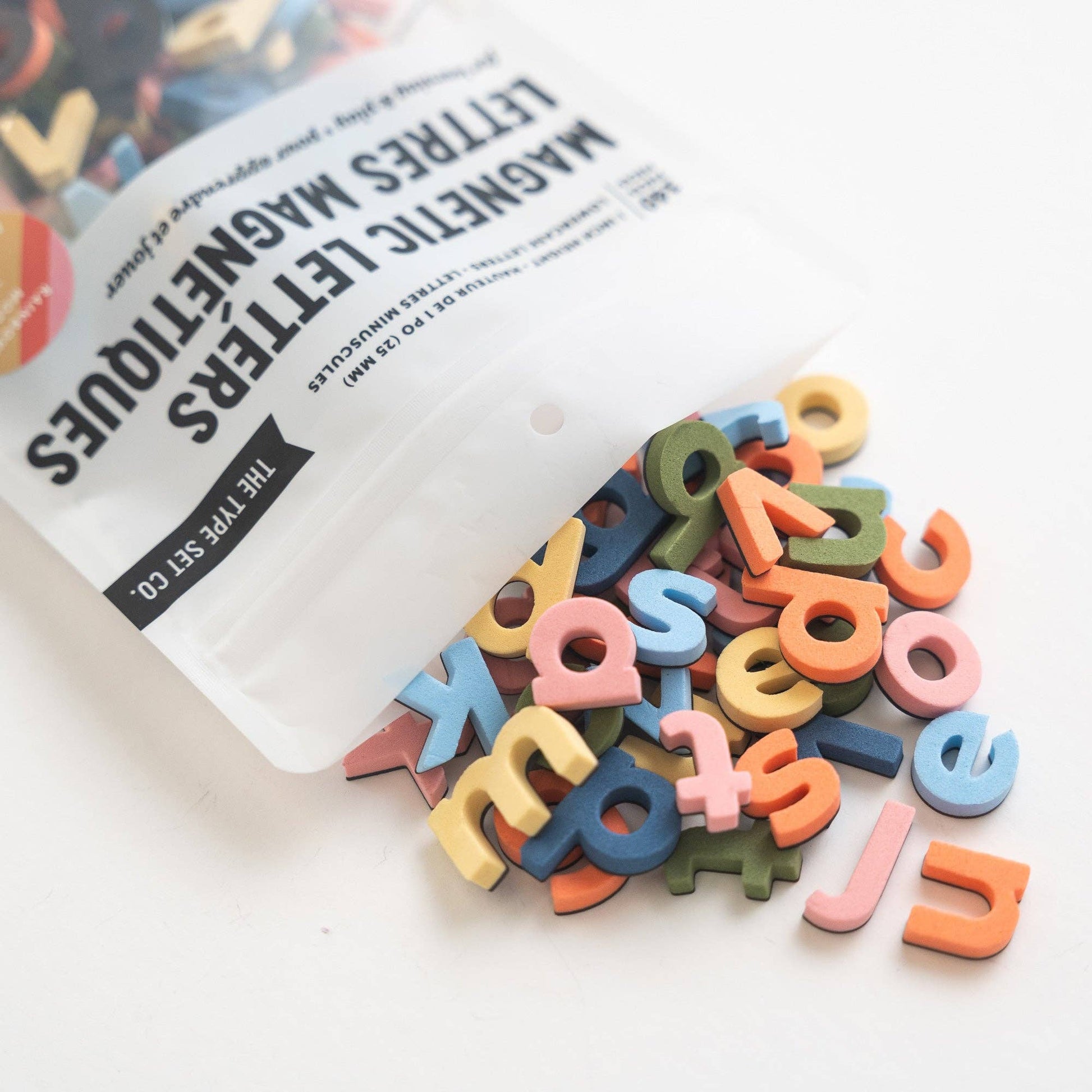 The Type Set Co. Baby 1" 140pc Lowercase Magnetic Letters in Rainbow Mod