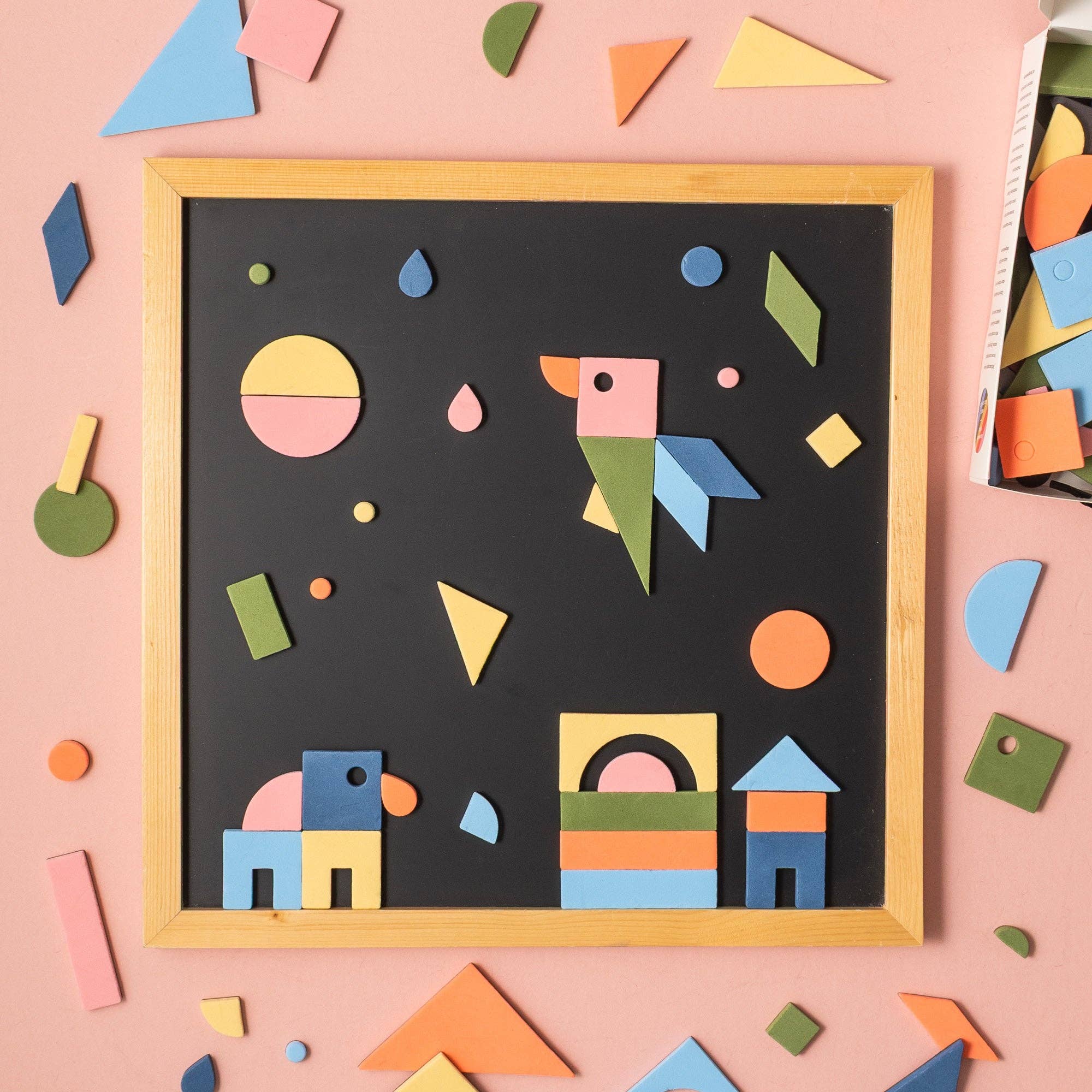 The Type Set Co. Baby 198pc Magnetic Shapes in Rainbow Mod