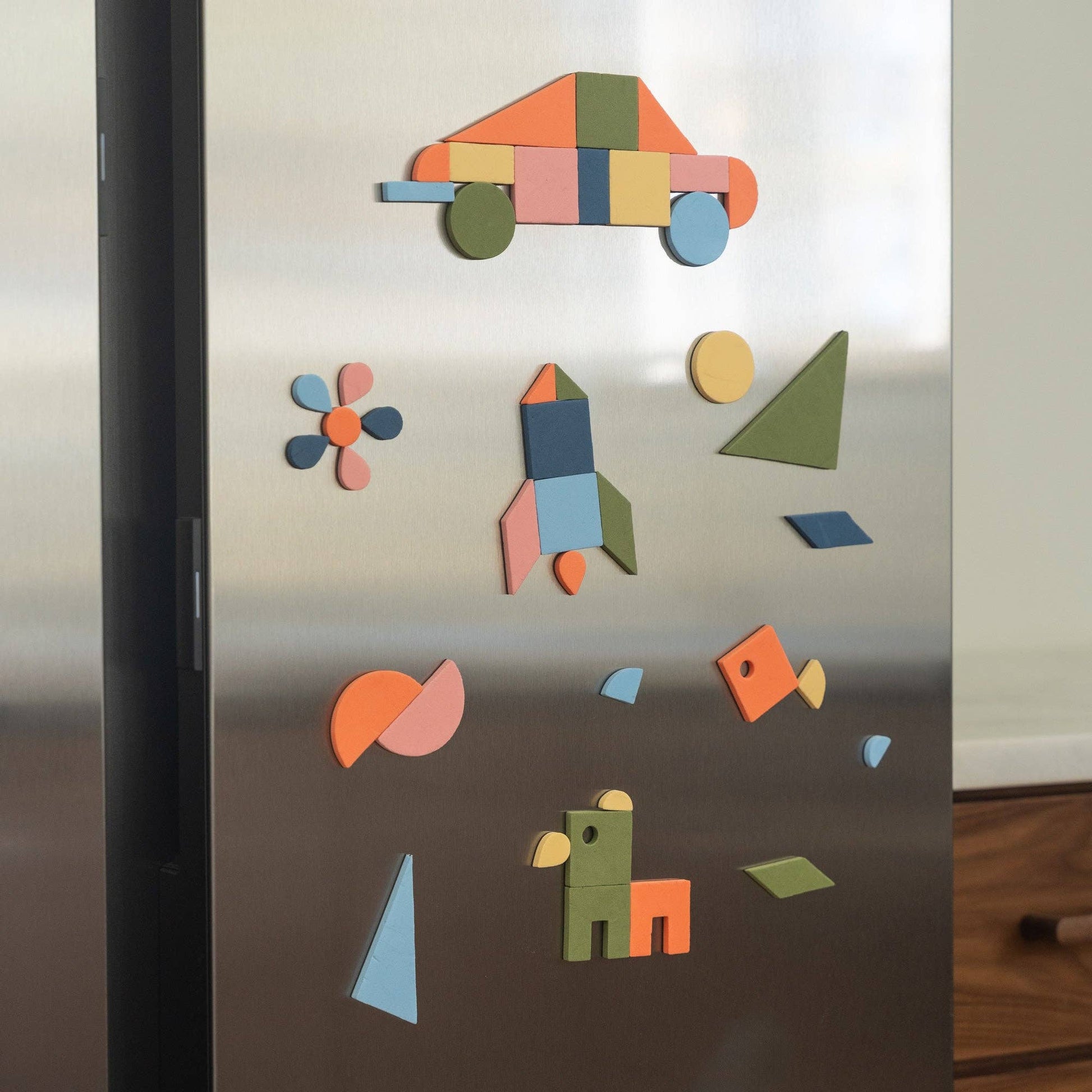 The Type Set Co. Baby 198pc Magnetic Shapes in Rainbow Mod