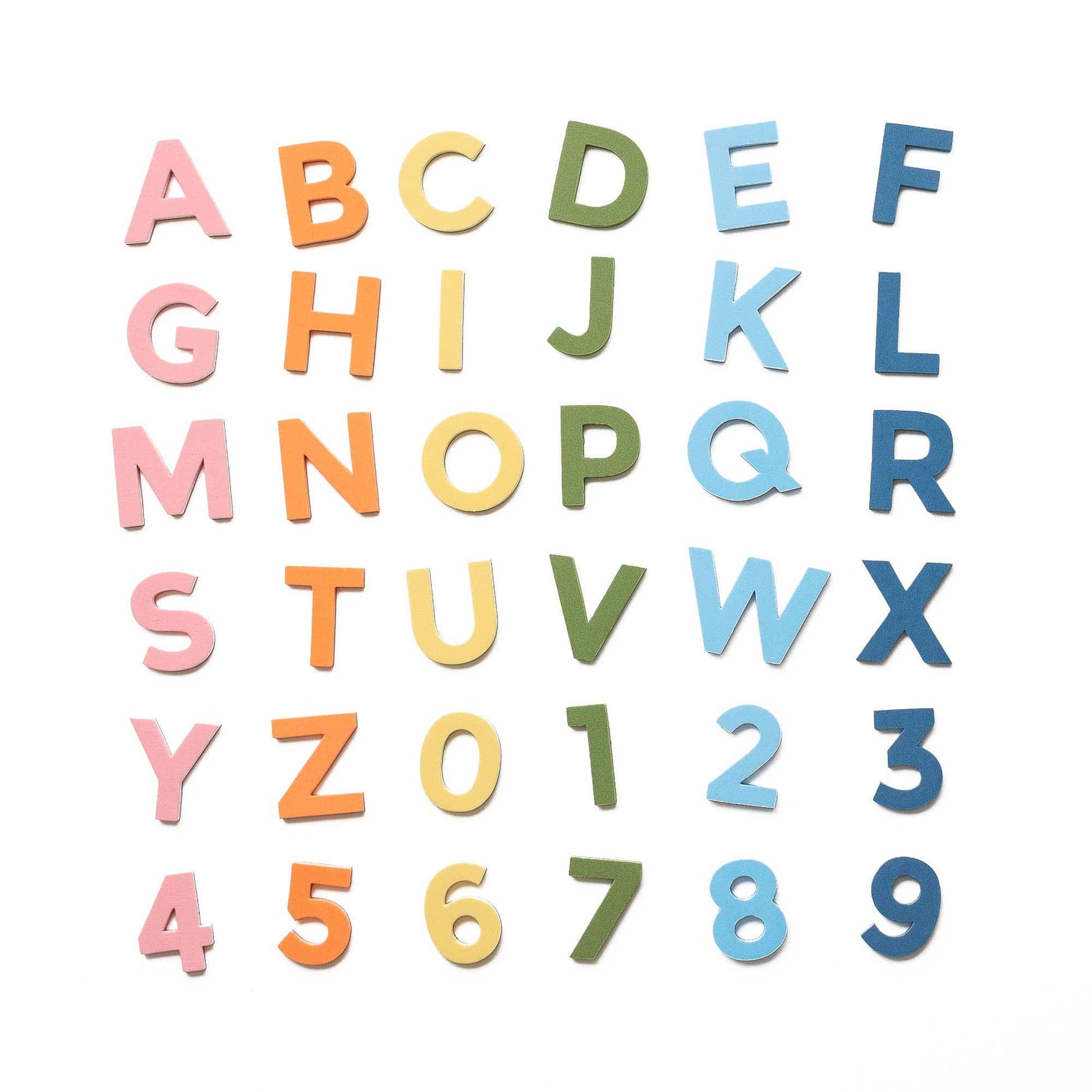 The Type Set Co. Baby 2" 36pc Rainbow Mod Magnetic Letters